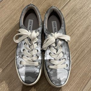 Grey reflective sneakers